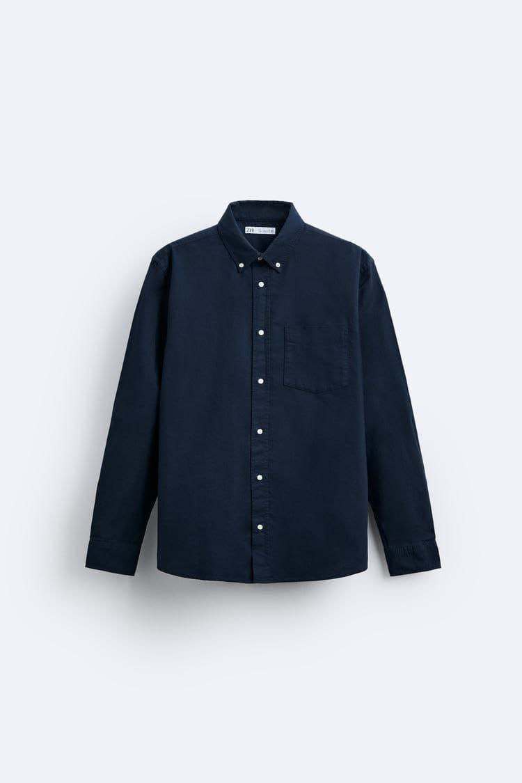 Zara oxford shirt blue black